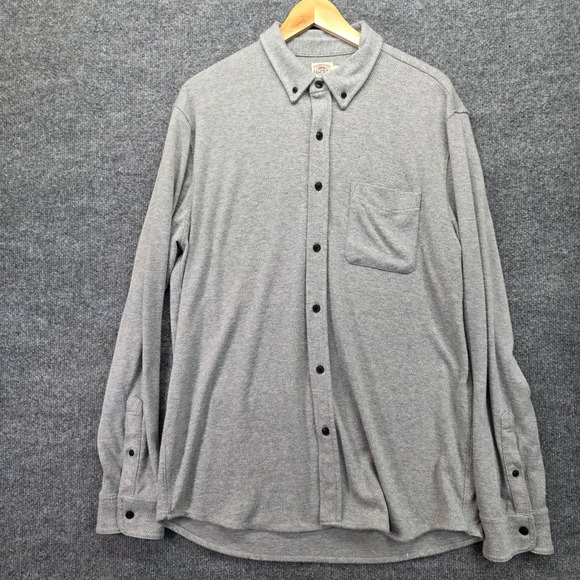 Faherty Brand Other - Faherty Brand Men's Gray Herringbone Long Sleeve Button Down Shirt XL